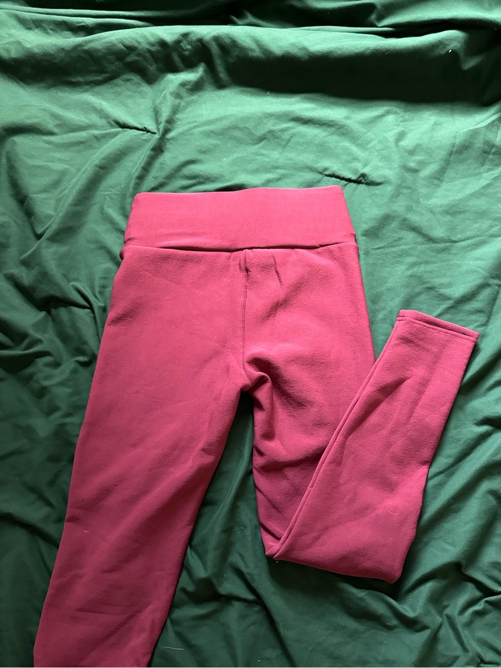 Red Cozy Stretch Leggings